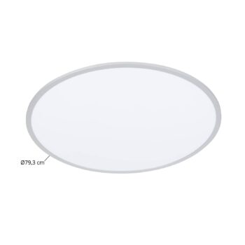 Lindby LED stropné svietidlo Narima, 4 000 K, Ø 80 cm, strieborná