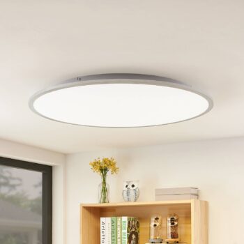 Lindby LED stropné svietidlo Narima, 4 000 K, Ø 80 cm, strieborná