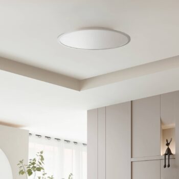Lindby LED stropné svietidlo Narima, CCT, Ø 60 cm, strieborná