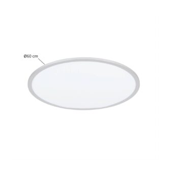 Lindby LED stropné svietidlo Narima, CCT, Ø 60 cm, strieborná