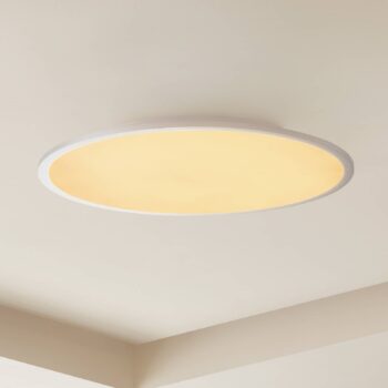 Lindby LED stropné svietidlo Narima, CCT, Ø 60 cm, strieborná
