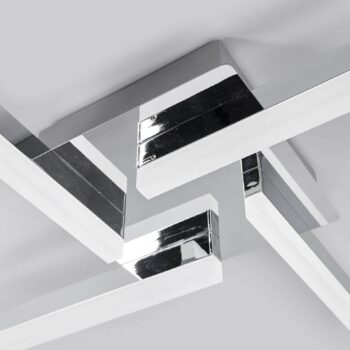 Lindby LED stropné svietidlo Patrik, 59 cm, 4 svetlá, chróm, IP44