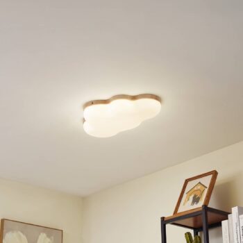 Lindby LED stropné svietidlo Pilvi, plast, oblak, 50 cm
