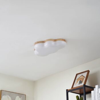 Lindby LED stropné svietidlo Pilvi, plast, oblak, 50 cm