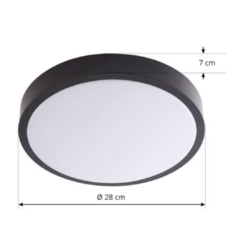 Lindby LED stropné svietidlo Popol, 3 000 K. biela, plast