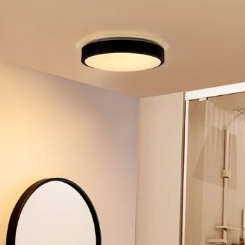 Lindby LED stropné svietidlo Popol, 3 000 K. biela, plast