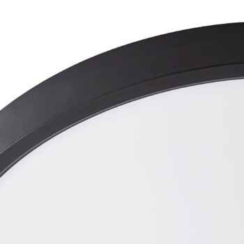 Lindby LED stropné svietidlo Pravin, Ø 40 cm, 3 000 K, čierne