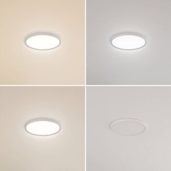 Lindby LED stropné svietidlo Pravin, Ø 40 cm, CCT, biele