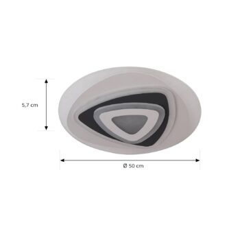 Lindby LED stropné svietidlo Rebeka, Ø 50 cm, CCT, diaľkové ovládanie