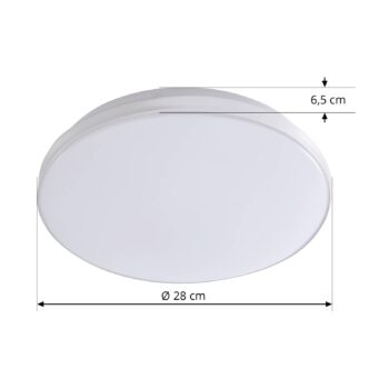 Lindby LED stropné svietidlo Silvryn chróm/biely plast 3000K