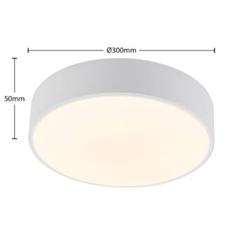 Lindby LED stropné svietidlo Simera, Ø 30 cm, biela, kov
