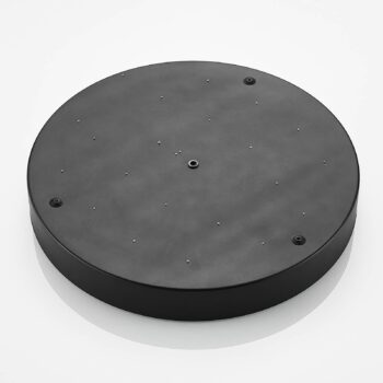 Lindby LED stropné svietidlo Simera, Ø 50 cm, čierna farba, kov