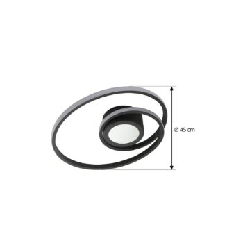 Lindby LED stropné svietidlo Thalina, 45 cm, stmievateľné, Infinity Tunnel