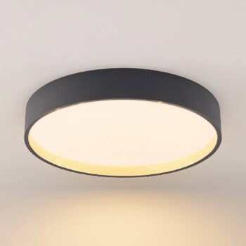 Lindby LED stropné svietidlo Todor, 50 cm, antracit, CCT, drevo