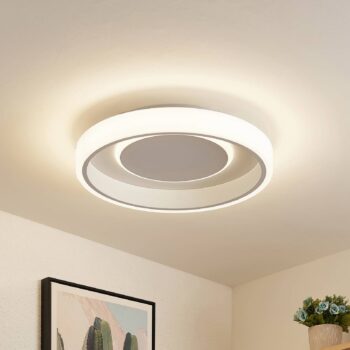 Lindby LED stropné svietidlo Wikani, biele, RGB, CCT, stmievateľné