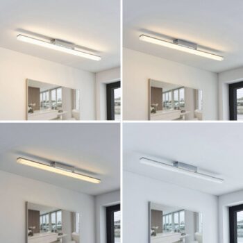 Lindby LED stropné svietidlo do kúpeľne Levke, 75 cm, stmievateľné, IP44