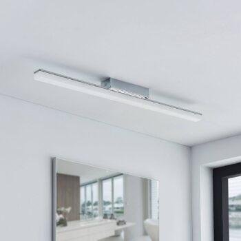 Lindby LED stropné svietidlo do kúpeľne Levke, 75 cm, stmievateľné, IP44