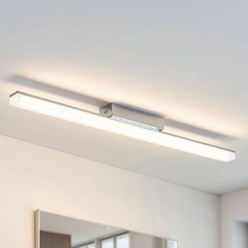 Lindby LED stropné svietidlo do kúpeľne Levke, 75 cm, stmievateľné, IP44