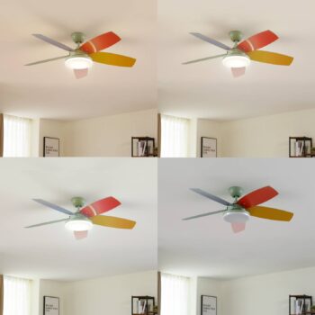 Lindby LED stropný ventilátor Jonte, drevo, DC, tichý, Ø 106 cm