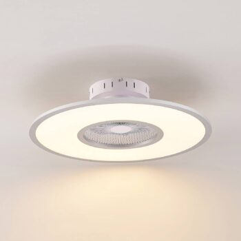 Lindby LED stropný ventilátor Romea, okrúhly, DC, tichý, 60 cm