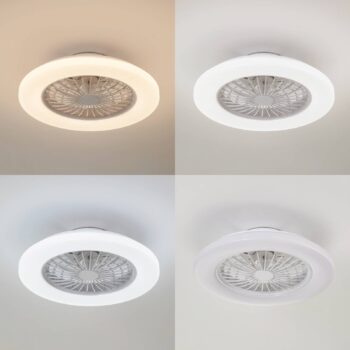 Lindby LED stropný ventilátor Vedin, DC, tichý, Ø 49 cm, CCT