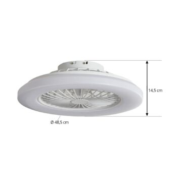 Lindby LED stropný ventilátor Vedin, DC, tichý, Ø 49 cm, CCT