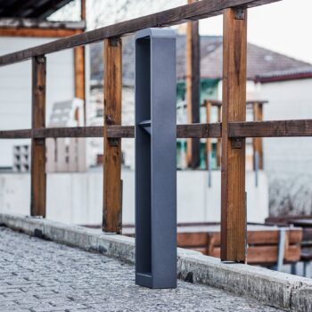 Lindby LED svetlo na chodník Darko, 100 cm, sivé, kov, IP54
