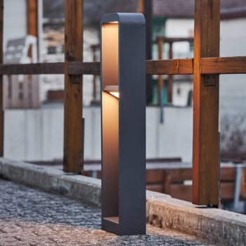 Lindby LED svetlo na chodník Darko, 80 cm, sivé, kov, IP54