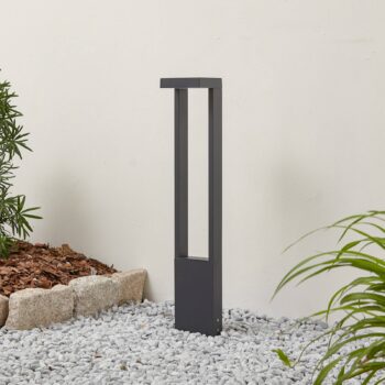Lindby LED svetlo na chodník Lonete, výška 65 cm, antracit, IP65