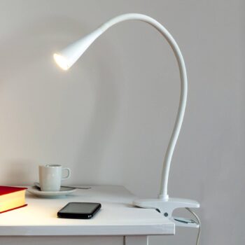 Lindby LED svietidlo Baris, biele, výška 44 cm, 3000K