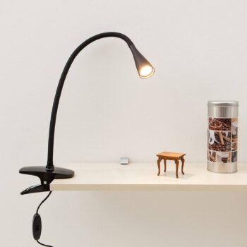 Lindby LED svietidlo Baris, výška 44 cm, čierna, 3000K