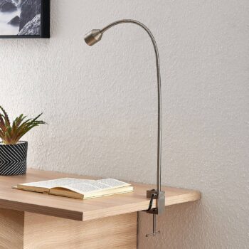 Lindby LED svietidlo Hanilo, výška 80 cm, nikel, kov