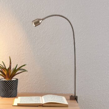 Lindby LED svietidlo Hanilo, výška 80 cm, nikel, kov