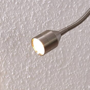 Lindby LED svietidlo Hanilo, výška 80 cm, nikel, kov