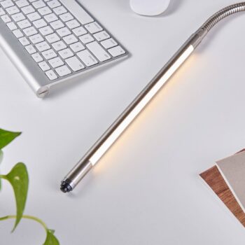 Lindby LED svietidlo Lionard, 53 cm, matný nikel, kov
