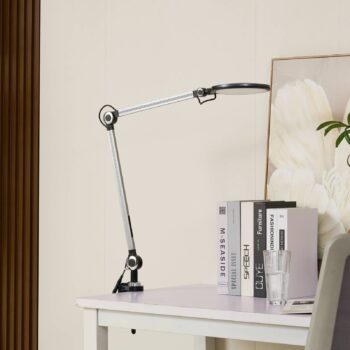 Lindby LED svietidlo Nyxaris, sivé, kov, CCT, 52 cm