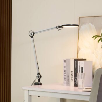 Lindby LED svietidlo Nyxaris, sivé, kov, CCT, 52 cm