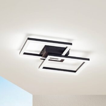 Lindby LED vonkajšia stropná lampa Finian, 48 cm x 48 cm, CCT stmievateľné