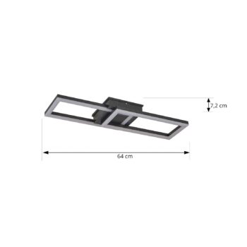 Lindby LED vonkajšia stropná lampa Finian, 64 cm x 21 cm, CCT stmievateľné