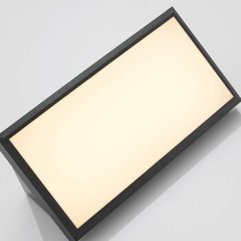 Lindby LED vonkajšie nástenné svietidlo Abby, sivé, plast, IP65