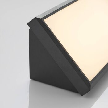 Lindby LED vonkajšie nástenné svietidlo Abby, sivé, plast, IP65
