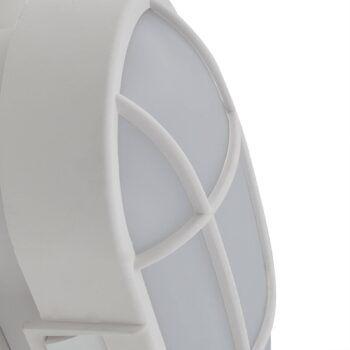 Lindby LED vonkajšie nástenné svietidlo Alisha, biele, plast, IP54