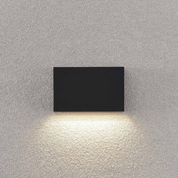 Lindby LED vonkajšie nástenné svietidlo Jarte, 20 cm, dole, sivé, IP65
