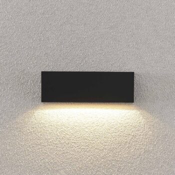 Lindby LED vonkajšie nástenné svietidlo Jarte, 24 cm, dole, sivé, IP65
