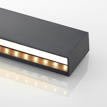 Lindby LED vonkajšie nástenné svietidlo Jarte, 24 cm, dole, sivé, IP65
