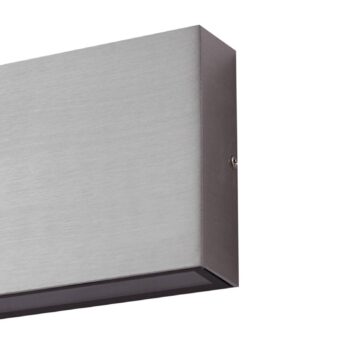 Lindby LED vonkajšie nástenné svietidlo Jarte, sivá, kov, 17 cm, IP54