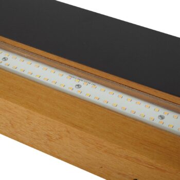 Lindby LED vonkajšie nástenné svietidlo Lenore, čierne, kov, 36,5 cm