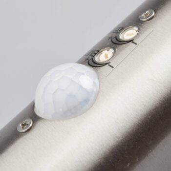 Lindby LED vonkajšie nástenné svietidlo Lillie, senzor, výška 19 cm
