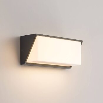 Lindby LED vonkajšie nástenné svietidlo Malim, 25 cm, antracitová farba, IP65