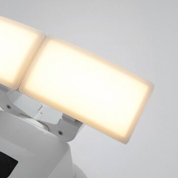 Lindby LED vonkajšie nástenné svietidlo Nikias, 30 cm, senzor, 2 svetlá, biele
